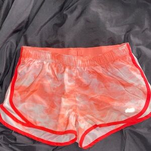 New Balance Women's Orange and Red Athletic Shorts